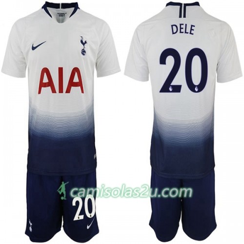 Camisolas de Futebol Tottenham Hotspur Dele 20 Criança Equipamento Principal 2018/19 Manga Curta Camisolas de Futebol Tottenham Hotspur Dele 20 Criança Equipamento Principal 2018/19 Manga Curta